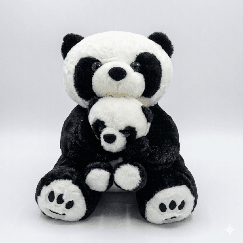 Cute Panda with Baby Plush Toy Soft Stuffed Toy for Gifts