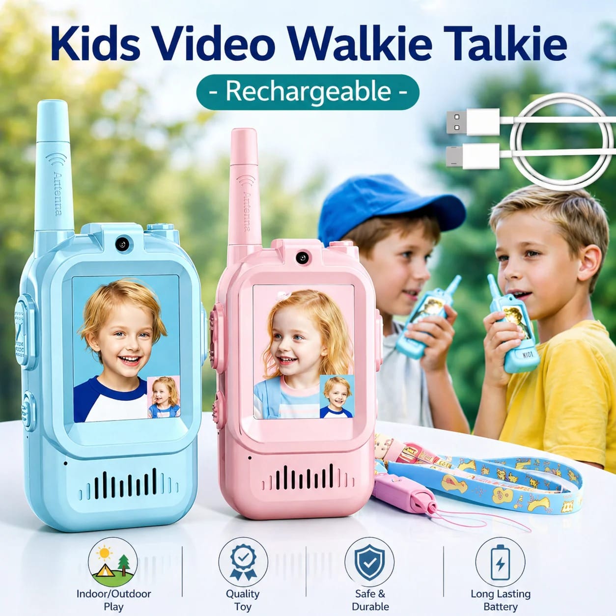Video Walkie Talkie Toy for Kids - Image 6