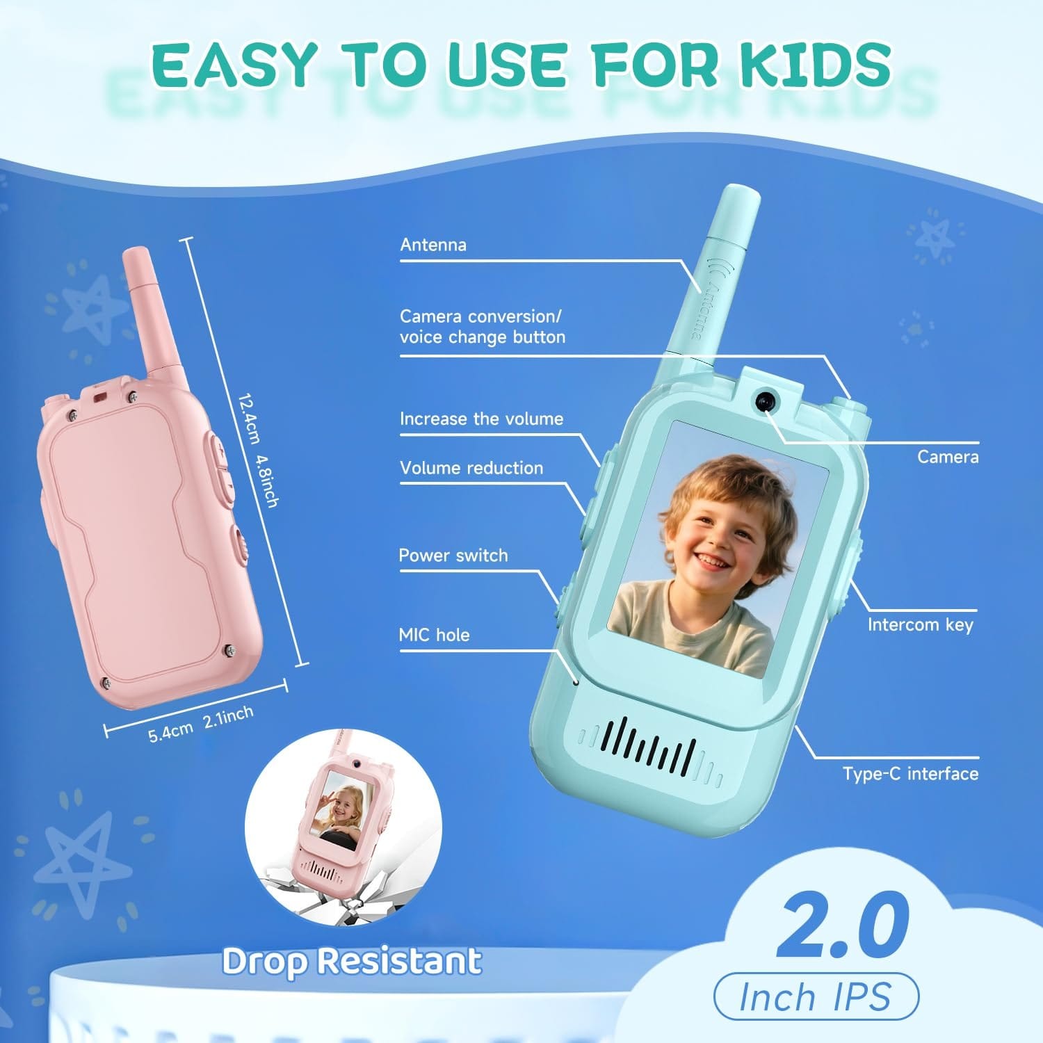 Video Walkie Talkie Toy for Kids - Image 3