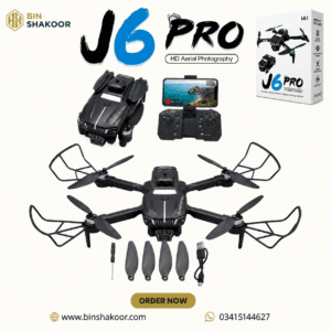 J6 Pro Drone with HD Camera | Brushless Motor, Obstacle Avoidance & 360° Roll