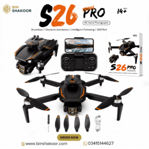 S26 Pro 4K Dual Camera Drone with 360° Obstacle Avoidance