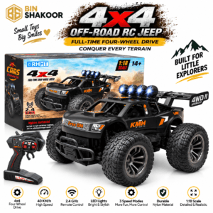 4x4 Off Road RC Jeep 40KM/H 2.4GHz Remote Control Car with LED Lights