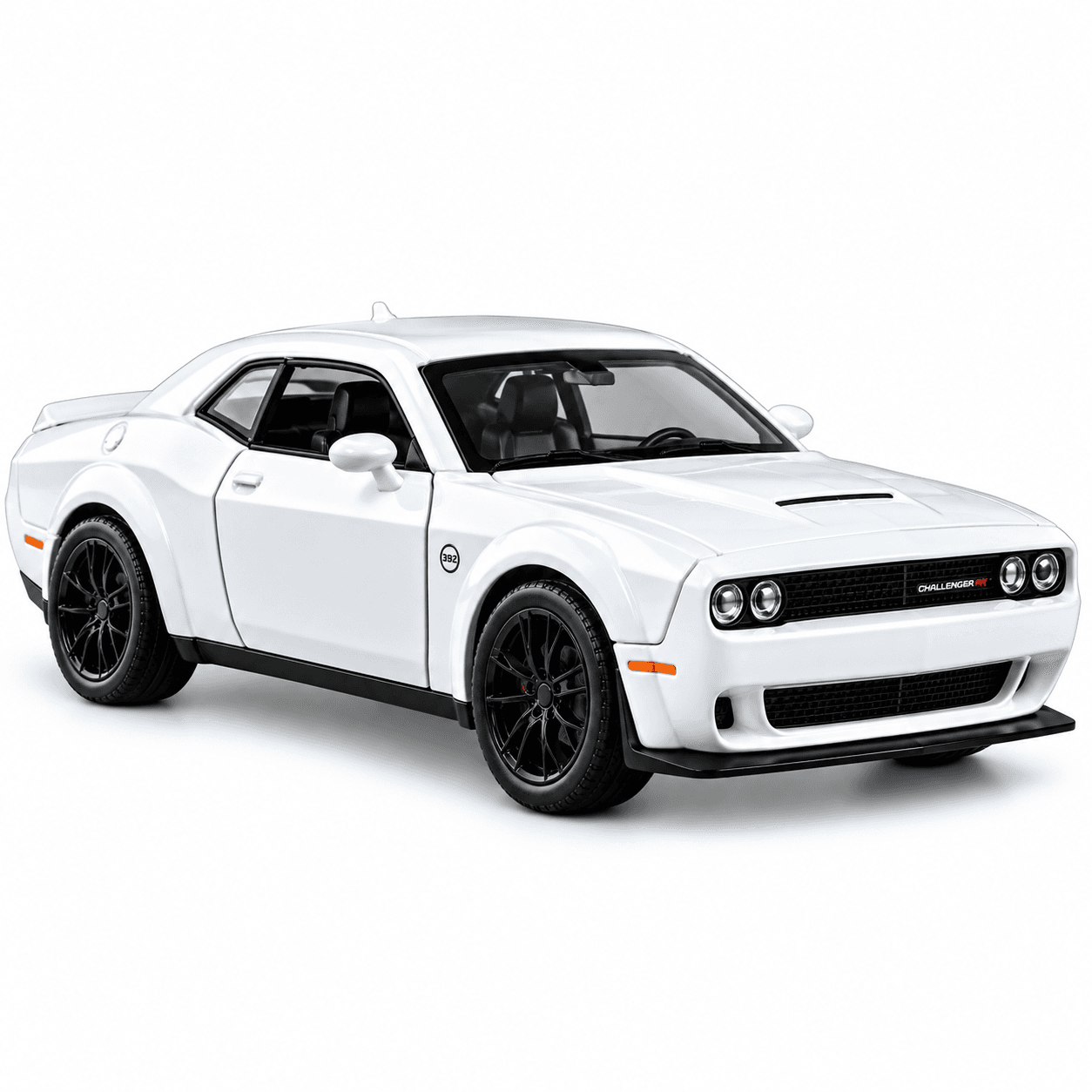Dodge Challenger Die-Cast 1:32 Friction Car with Pull Back Action & Openable Doors - Image 4