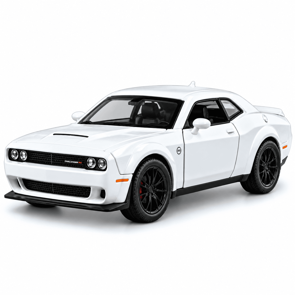 Dodge Challenger Die-Cast 1:32 Friction Car with Pull Back Action & Openable Doors - Image 3