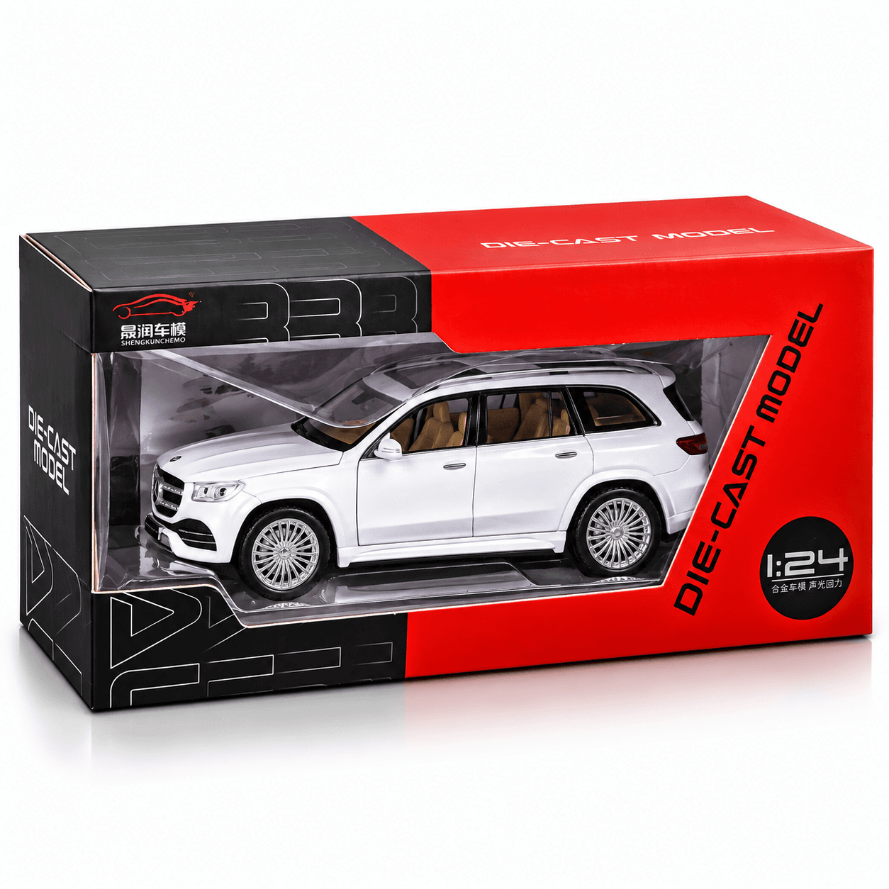 Mercedes Benz SUV 1:24 Die-Cast Model Car Pull Back & Openable Doors - Image 6