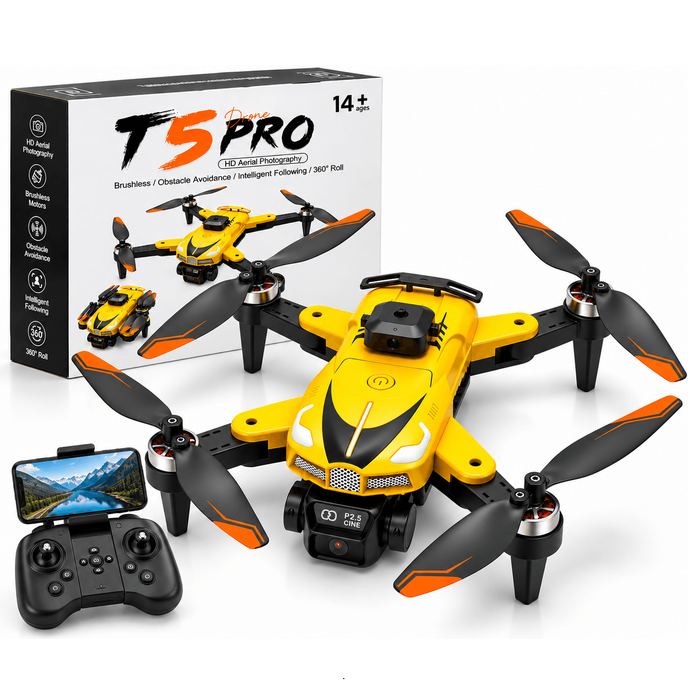 T5 Pro Drone with HD Camera, Brushless Motors & Obstacle Avoidance - Image 4